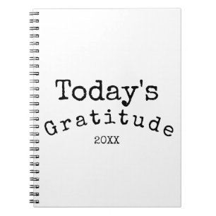 Journal de gratitude simple noir et blanc