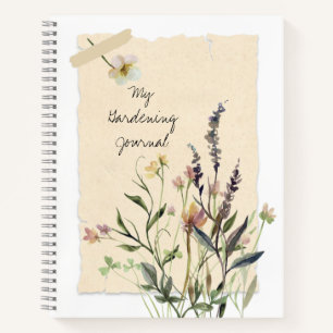 Journal de jardinage des fleurs pressées