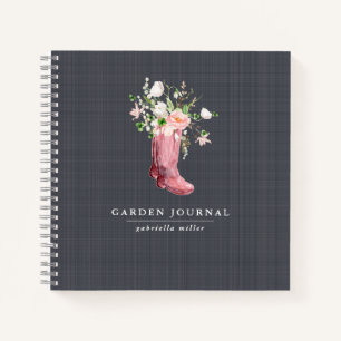 Journal de jardinage personnalisé floral