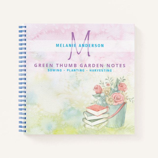 Journal de jardinage pour plante en pot de jardin  (Devant)