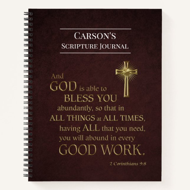 Journal de la Bible masculine personnalisée (Devant)