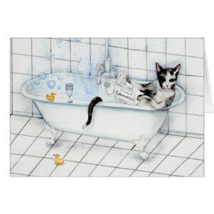 Journal de lecture de chat dans la baignoire