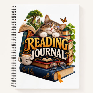 Journal de lecture pour chat confortable | Livre d