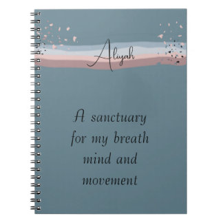 Journal de méditation personnalisé minimaliste ble