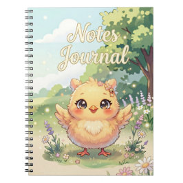 Journal de notes de poussin mignon