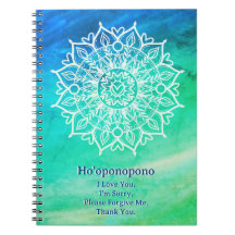 Journal de pardon Ho'oponopono | Bleu Vert
