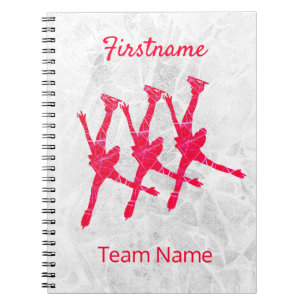 Journal de patinage synchronisé - glace rouge arab