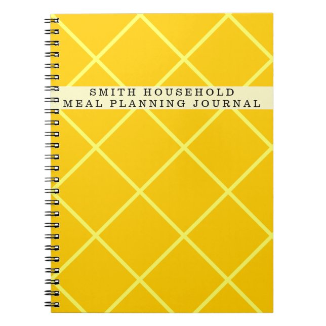 Journal de planification des repas personnalisé (Devant)
