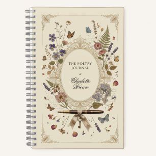 Journal de poésie personnalisé sur les fleurs sauv