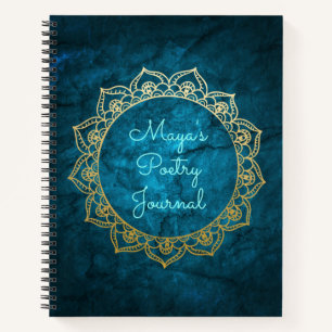 Journal de poésie personnalisée Gold Mandala