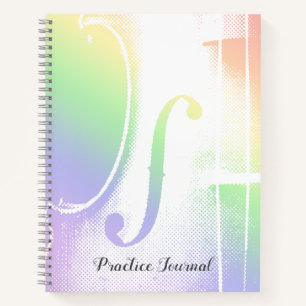 Journal de pratique de leçon de violon arc-en-ciel