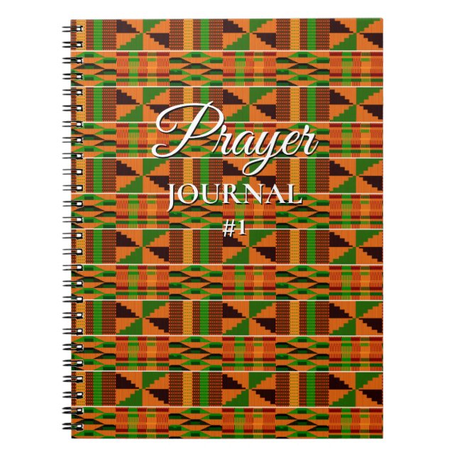 Journal de prière Africain Kente K47 Carnet spiral (Devant)
