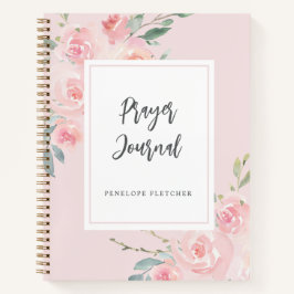 Journal de prière Aquarelle Floral Élégant rose
