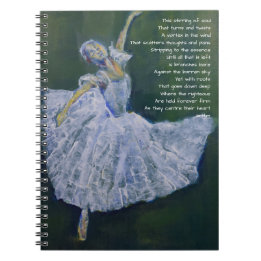 Journal de prière avec ballerine et poésie