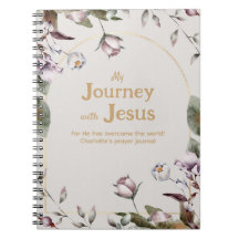 Journal de prière chrétienne florale aquarelle