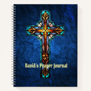 Journal de prière croix en verre tendu