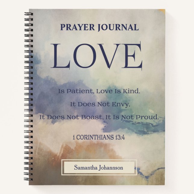 Journal de prière de versets bibliques personnalis (Devant)