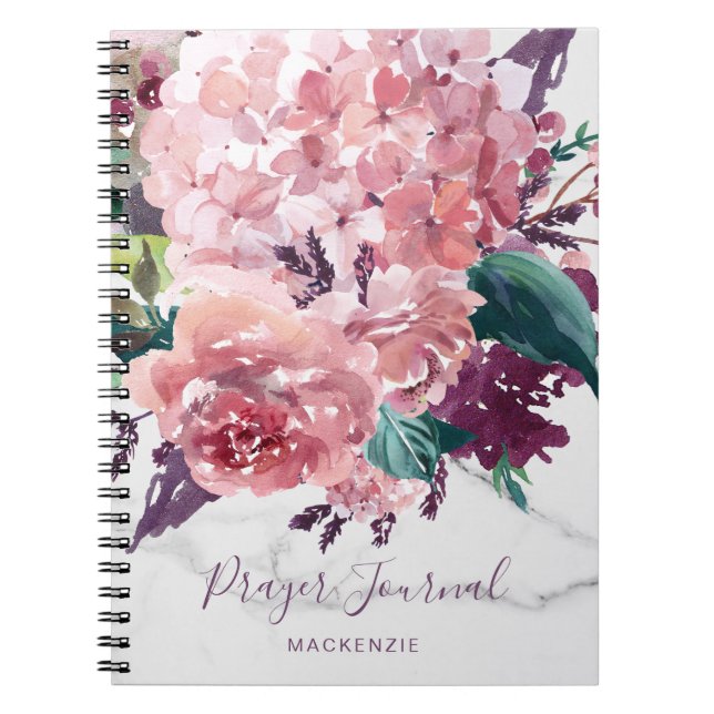 Journal de prière en marbre floral (Devant)