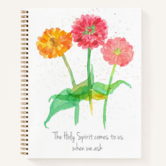 Journal de prière Fleur de Zinnia Religieuse Saint