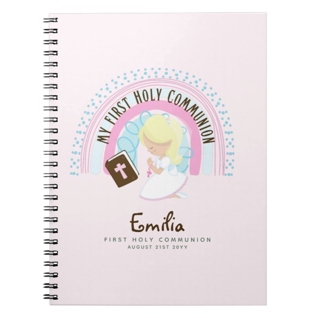 Journal de prière pour filles personnalisées ou ét (Devant)