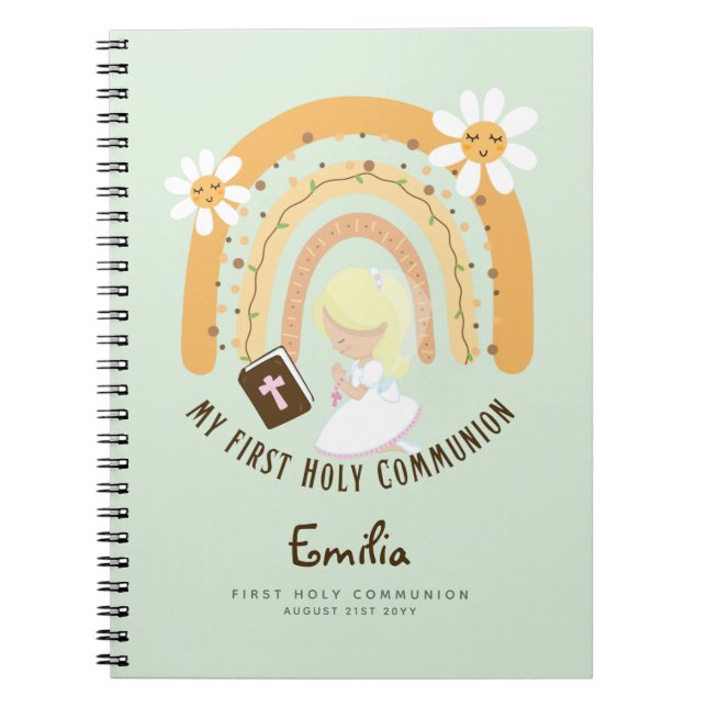 Journal de prière pour filles personnalisées ou ét (Devant)