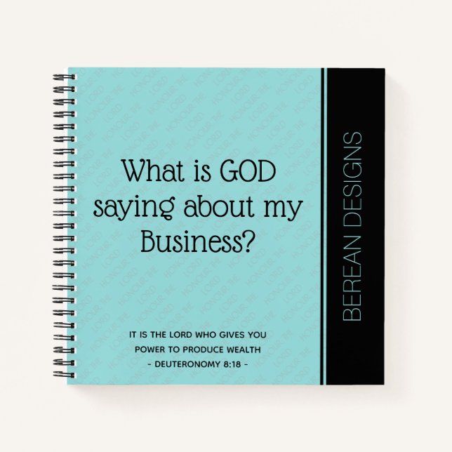 Journal de prière pour les affaires QUE DIT DIEU ? (Devant)