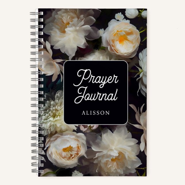 Journal de prière Roses et fleurs de crème (Recto)