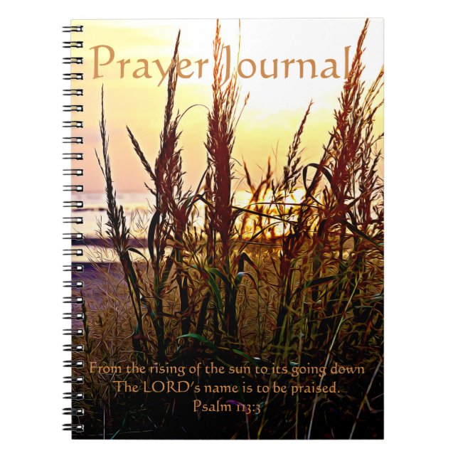 Journal de prière sur l'herbe sauvage du coucher d (Devant)