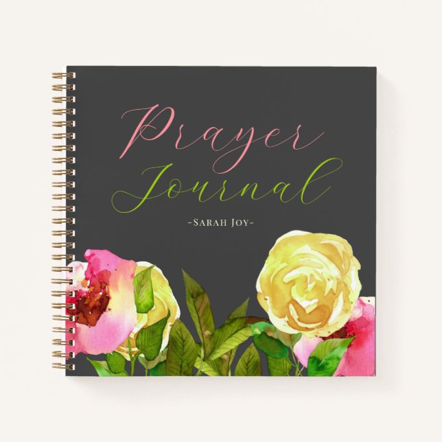 Journal de prières florales aquarelle (Devant)