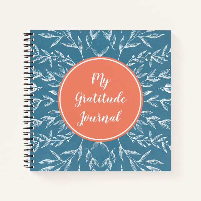 Journal de rationnement personnalisé corail et ble (Devant)