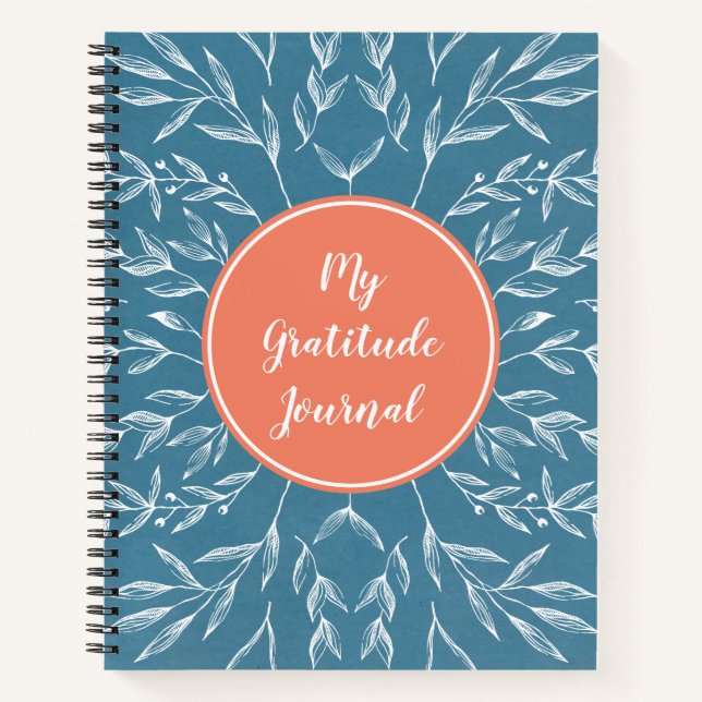 Journal de rationnement personnalisé corail et ble (Devant)