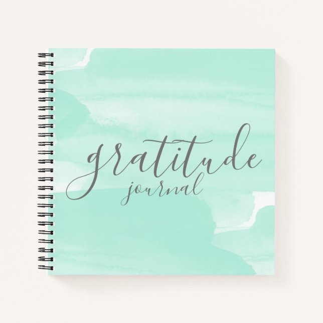 Journal de ratitude de la peinture turquoise (Devant)
