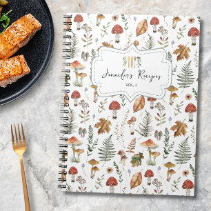 Journal de recettes de famille à motif botanique d