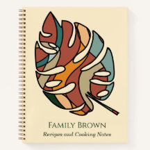 Journal de recettes de famille personnalisé Feuill