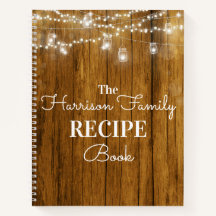Journal de recettes Rustic Wood & Lights