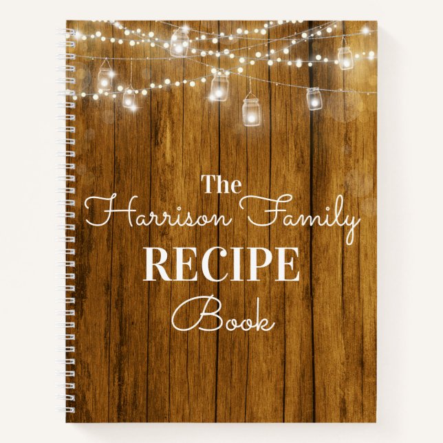 Journal de recettes Rustic Wood & Lights (Devant)