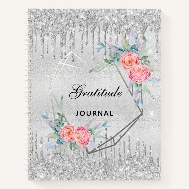 Journal de reconnaissance argent floral parties sc (Devant)