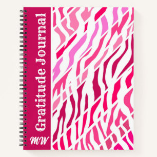 Journal de reconnaissance personnalisé Zèbre rose