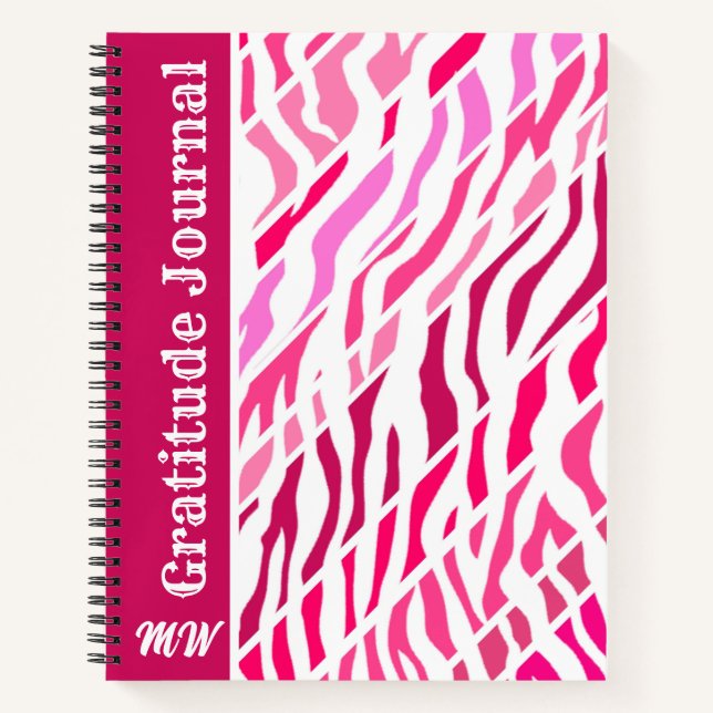 Journal de reconnaissance personnalisé Zèbre rose (Devant)