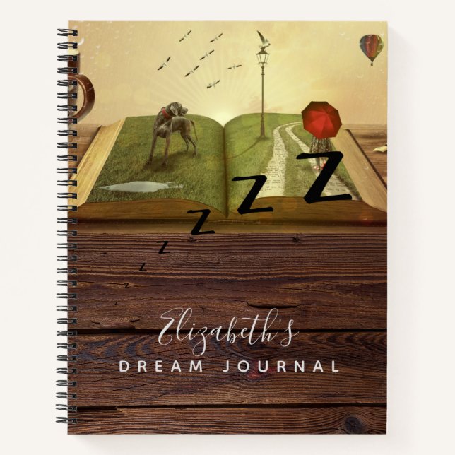 Journal de rêve d'analyse de photo rustique (Devant)