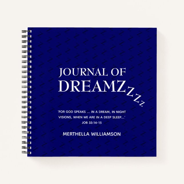 Journal de rêve personnalisé élégant (Devant)