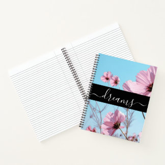 Journal de rêves de fleurs sauvages roses personna