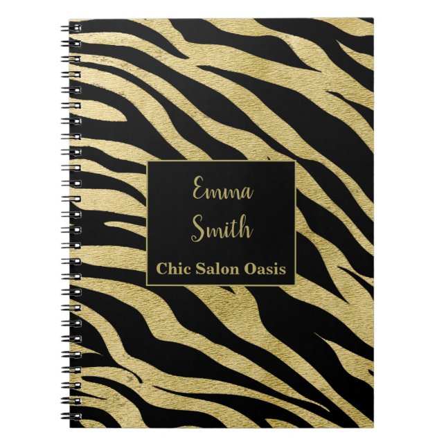 Journal de salon de beauté doré (Devant)