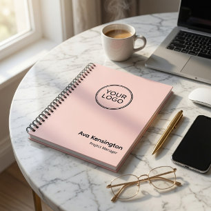 Journal de société professionnel rose avec logo pe