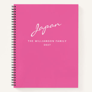 Journal de voyage personnalisé avec nom de destina