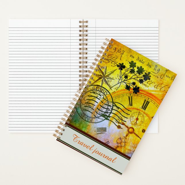 Journal de voyage personnalisé dans le temps (À l'intérieur)