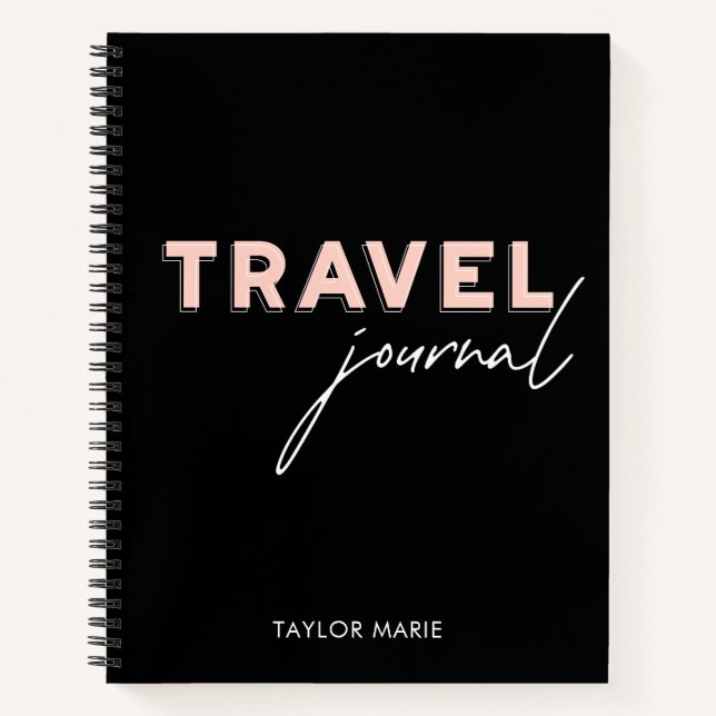 Journal de voyage personnalisé moderne (Devant)