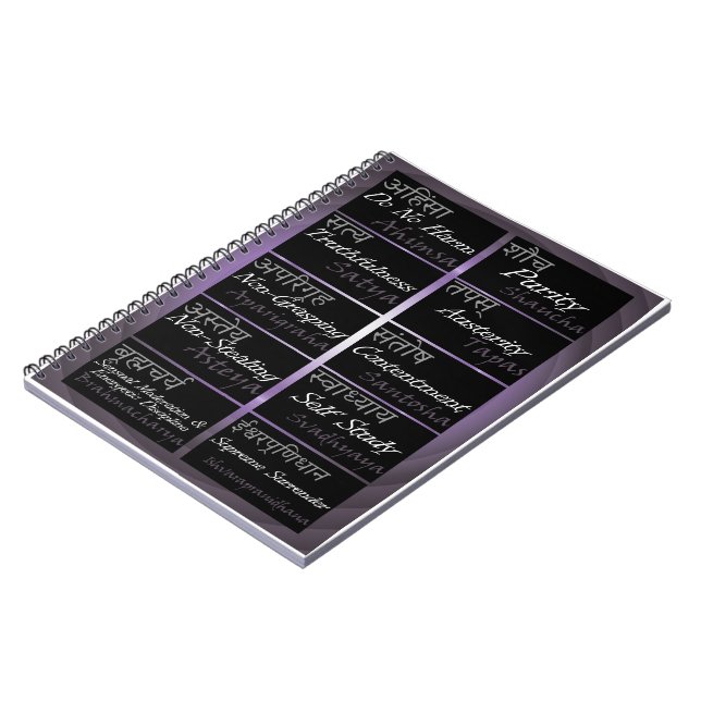 Journal de Yamas et de Niyamas (Côté gauche)