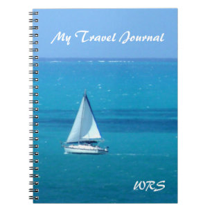 Journal décoré d'un monogramme de voyage de
