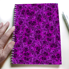 Journal des carnets en spirale rose violet